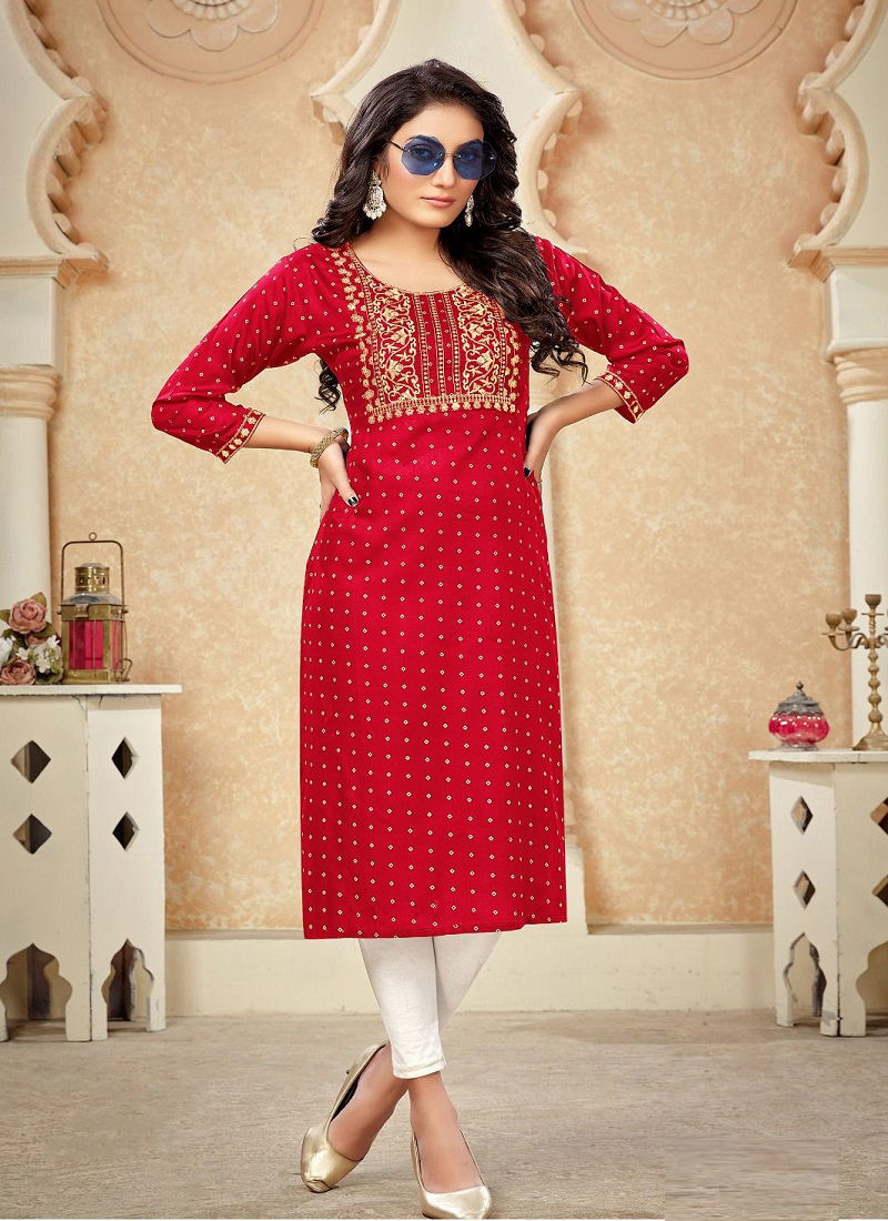 Kirti 1001 Printed Designer Kurtis Catalog
